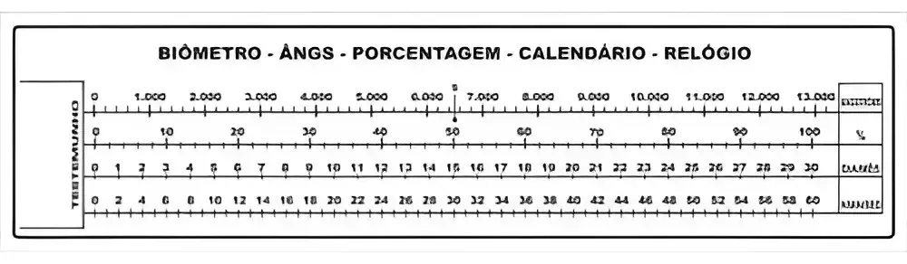 Gráfico Biômetro De Bóvis para Pêndulo Reiki em Papel Biopendular