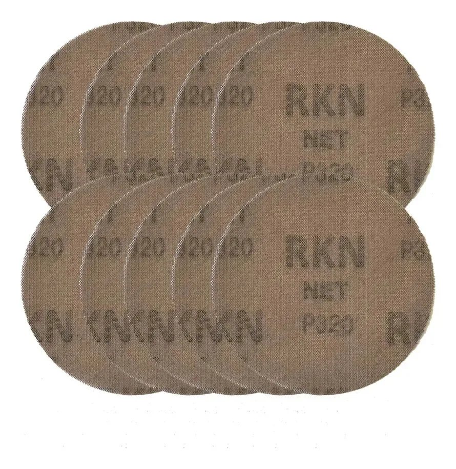 Kit 10 Discos Lixa Net Tela Riken, Grão 80, para Aspirador Zero Pó