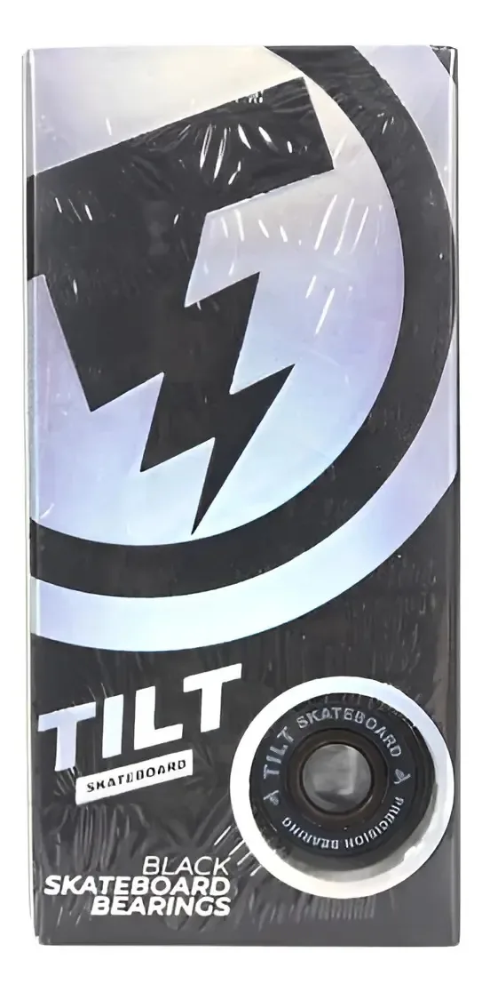 Rolamento Tilt Black Para Skate Leve E Durável Rápido Preto