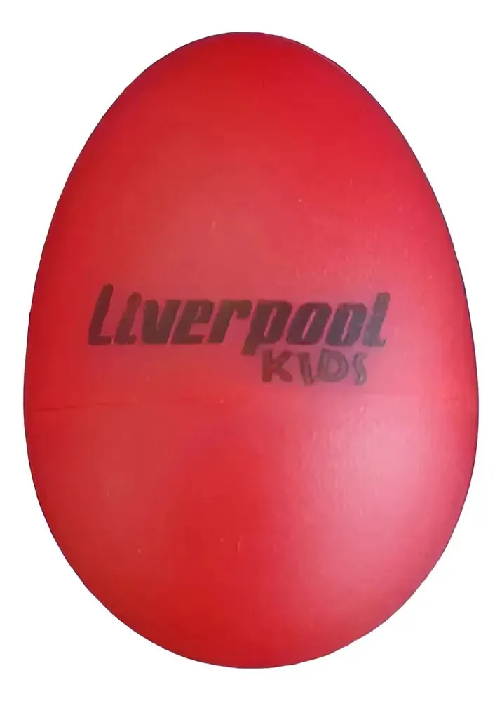 Ganza Ovo Chocalho Ovinho Colorido Liverpool Kids Shaker Egg Cor Vermelho