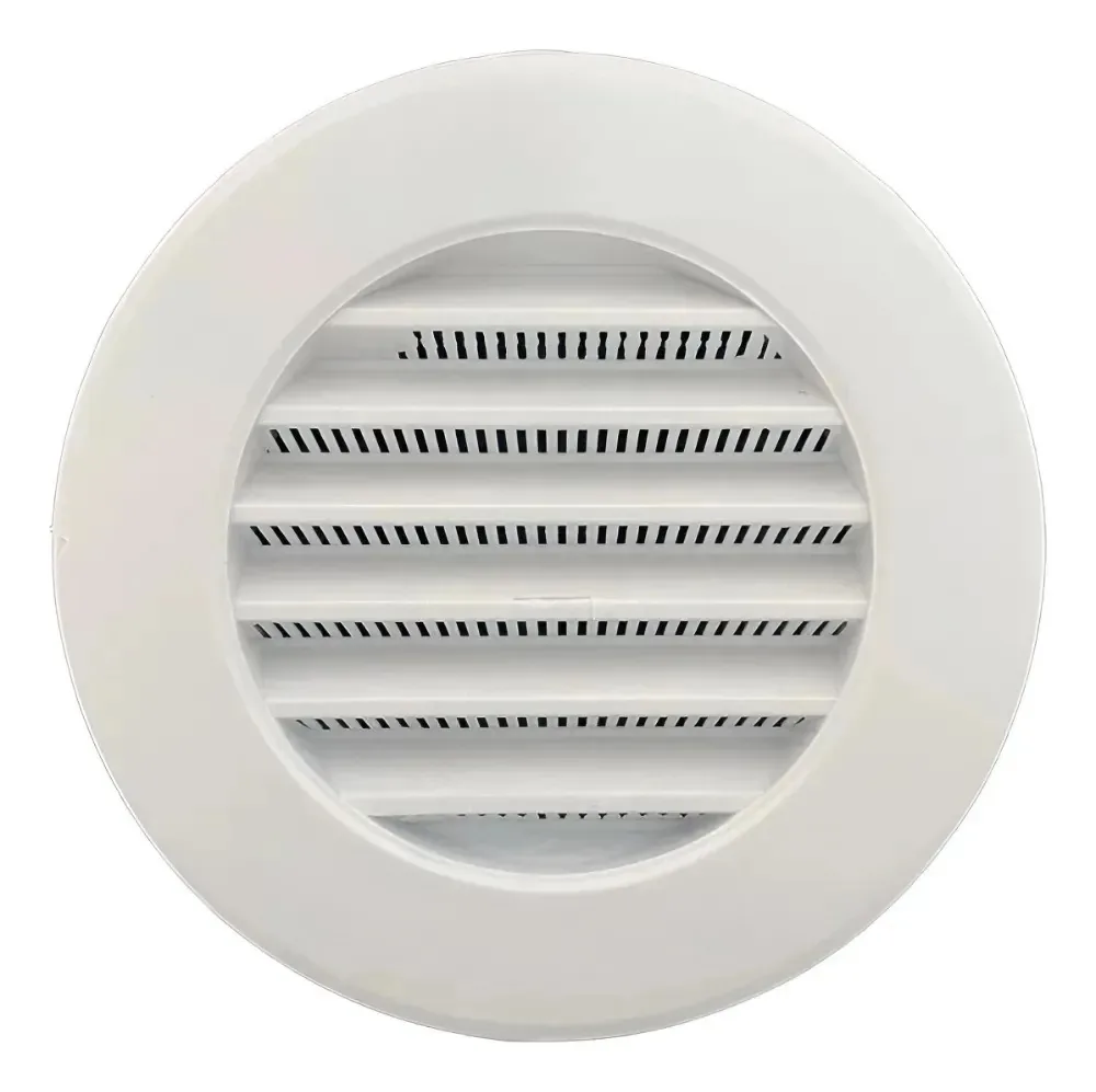Grelha Acabamento Exaustor Coifa Ventilação 100mm C/tela Branco