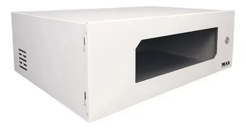 Mini Rack Max Eletron 3U Branco de 350mm com Visor em Acrílico para Parede