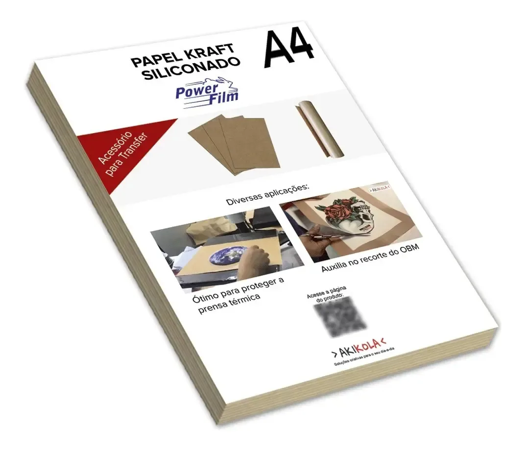 Papel Siliconado - A4 - 100 Folhas Kraft