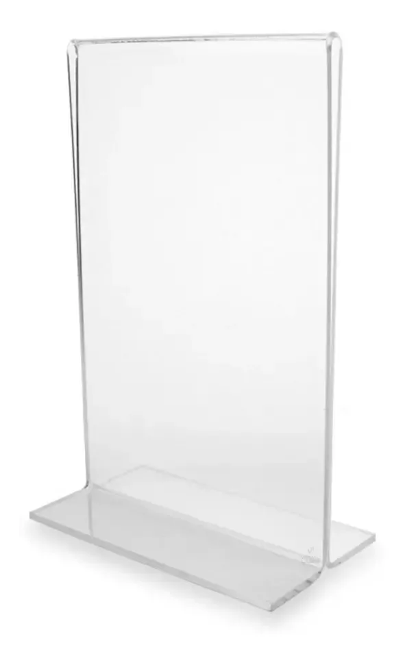 Display Acrílico T Invertido 10x15cm - 5 Peças - 2mm