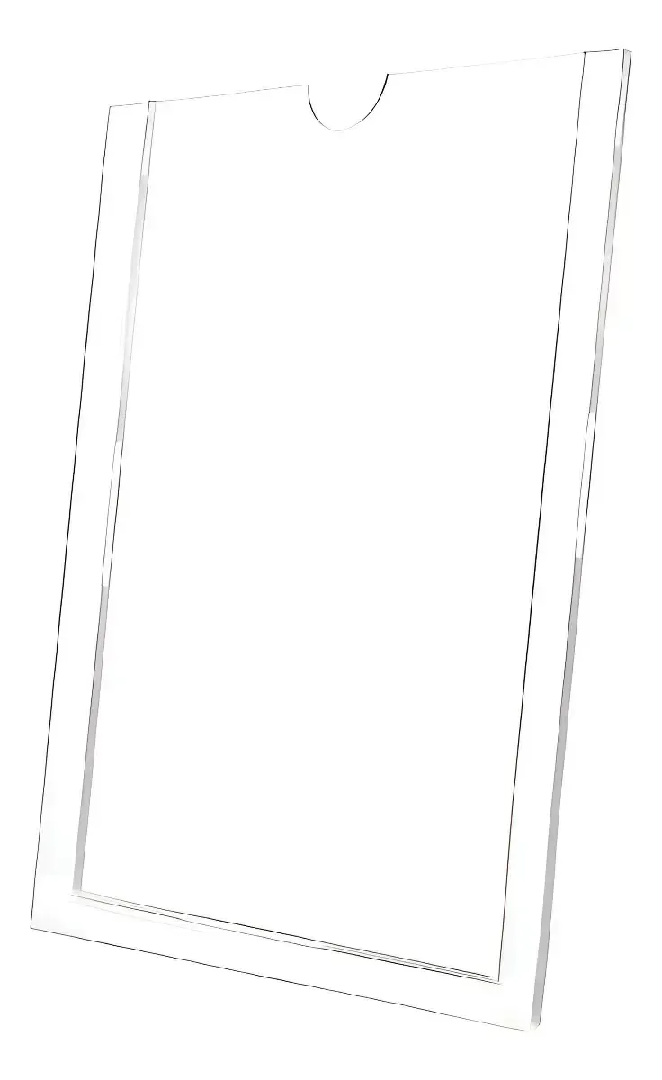 Display Porta Folha Acrílico A5 15x21cm Parede Com Fita Transparente