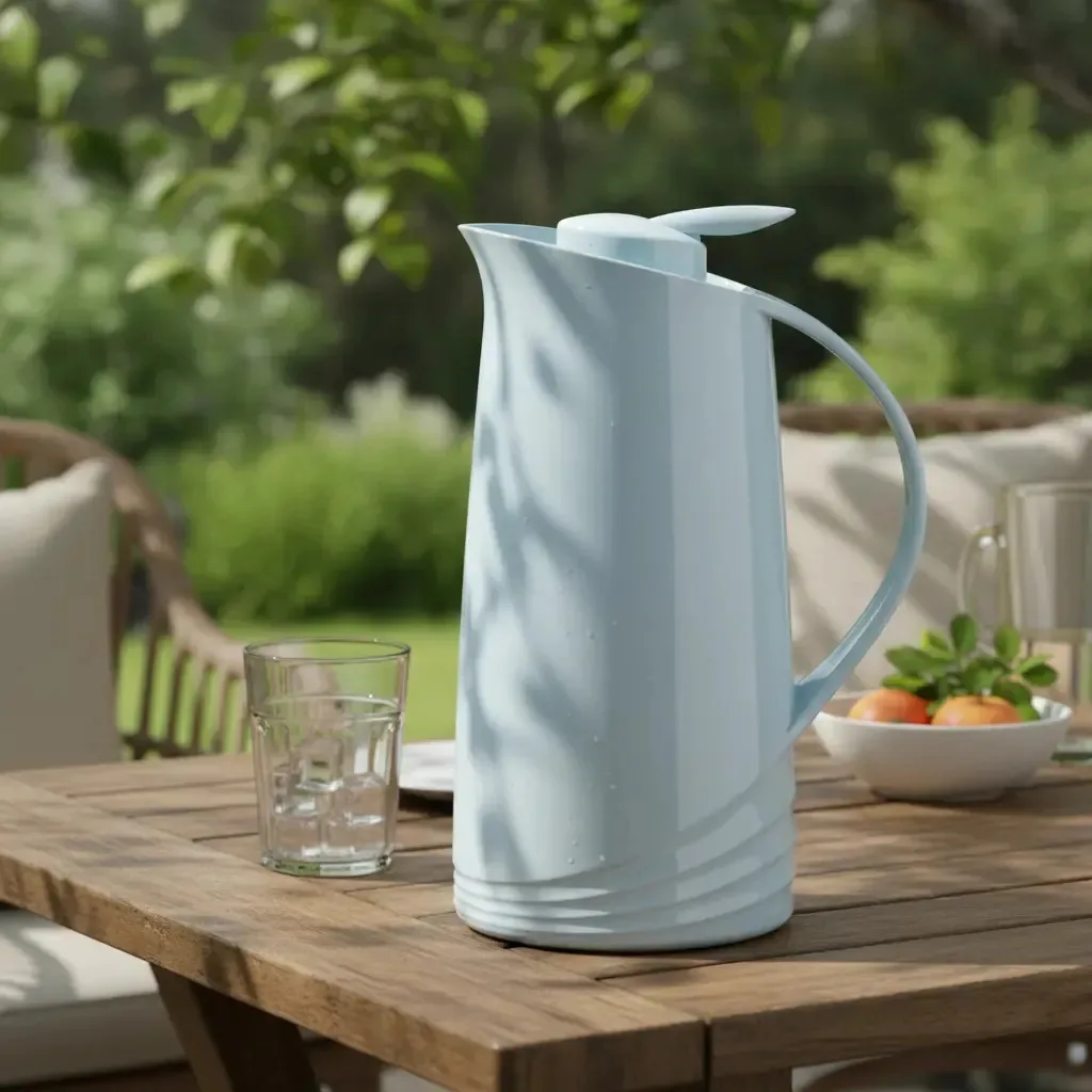Garrafa Para Café, Chá E Aguá Estilo Fly Térmica Modali Baby Azul-acizentado