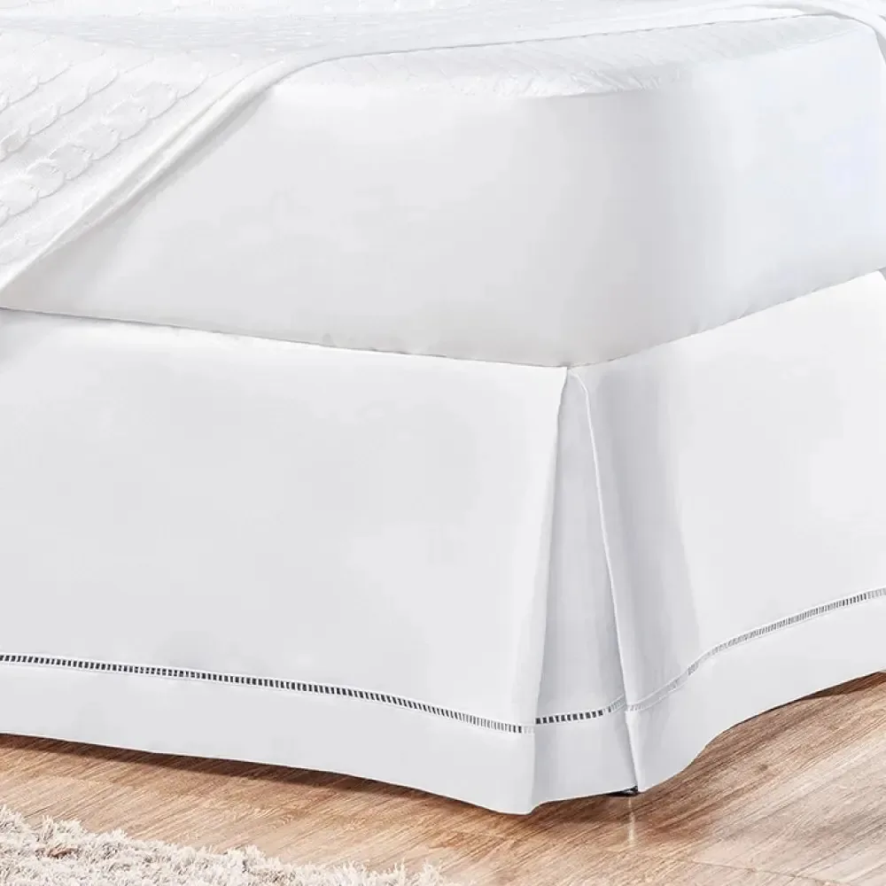 Saia Box Roupa De Cama Casal Cor Branco