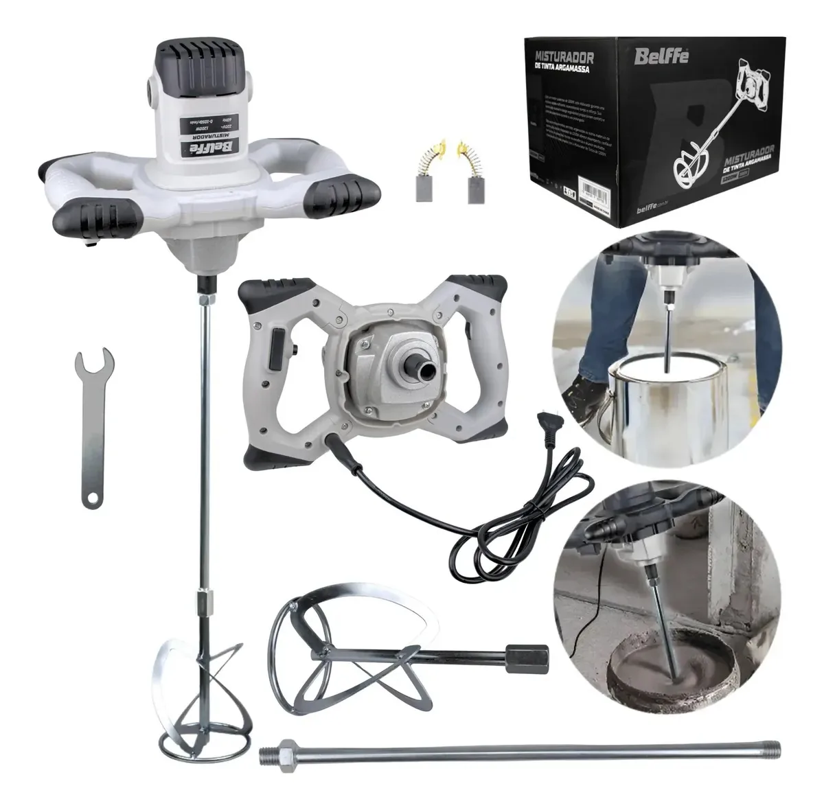 Misturador Elétrico BELFFE 1200W para Tinta e Argamassa