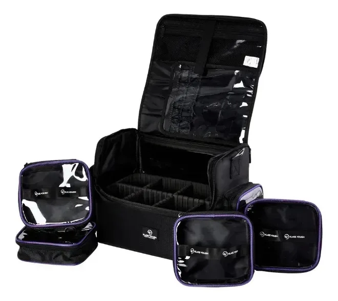 Bolsa Com Compartimentos E Nécessaires Hn-3768 Klass Vough Preto