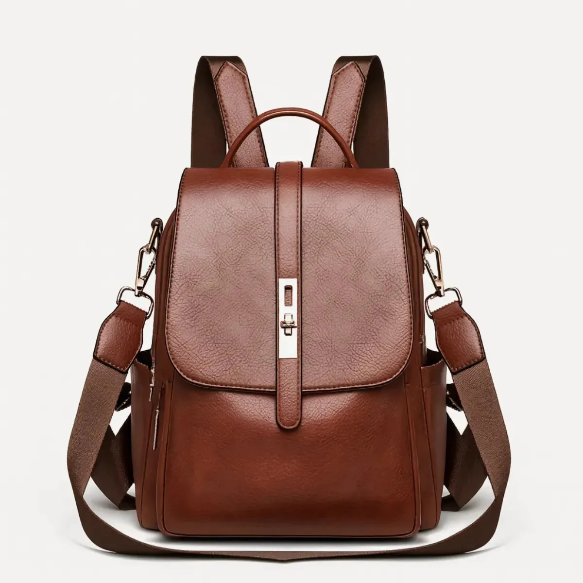 Mochilas Femininas Casual Elegante Media Urbana Trabalho Marrom