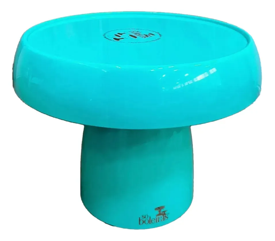 Boleira Cogumelo Turquesa de 21" para Festas e Eventos