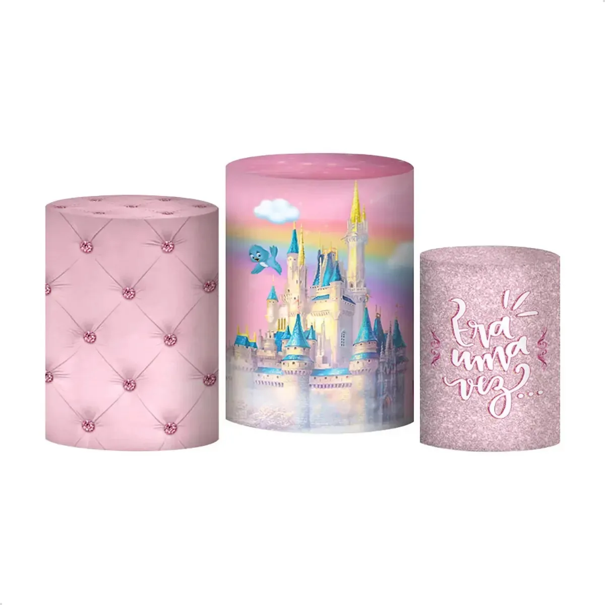 Conjunto de cilindros decorativos Criatema Cilindro decorativo de 3 peças princesa castelo