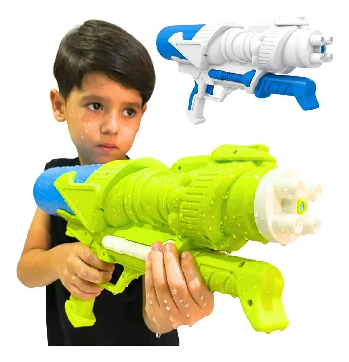 Lança Água Arma Grande Arminha Brinquedo Criança Brinquedo Azul
