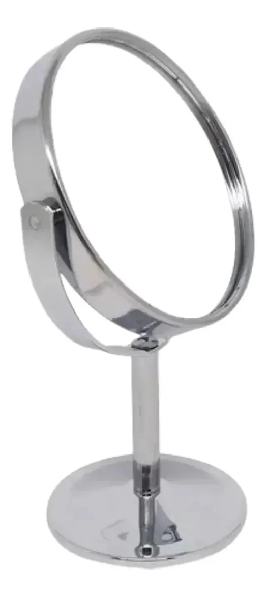 10 Espelhos De Mesa Redondo Giratório Dupla Face Zoom 14cm