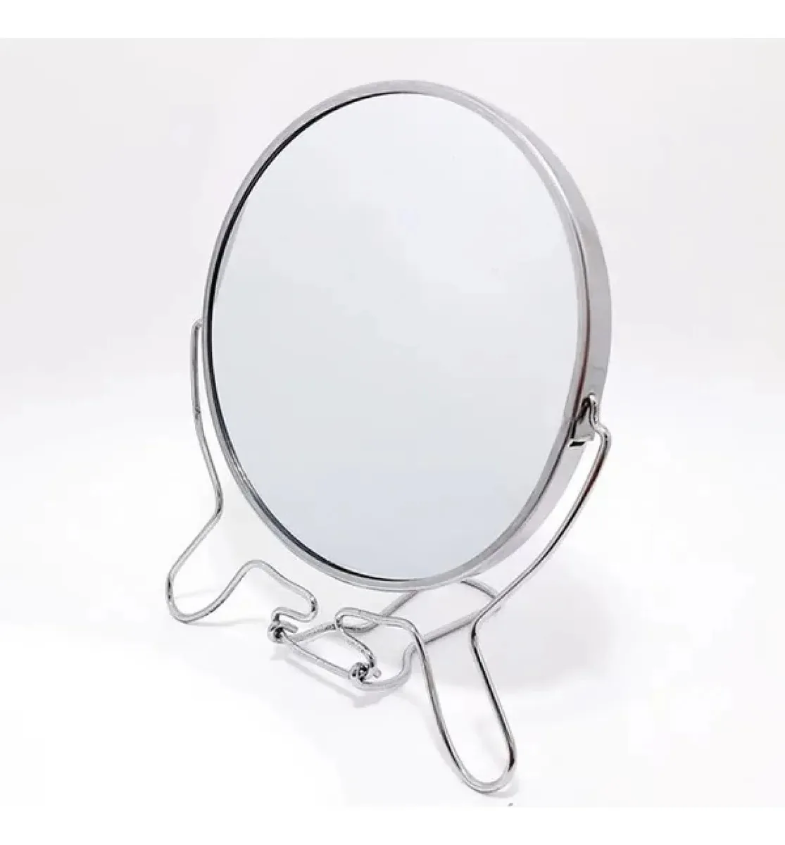 10 Espelhos De Mesa Redondo Dupla Face Lente C/ Aumento