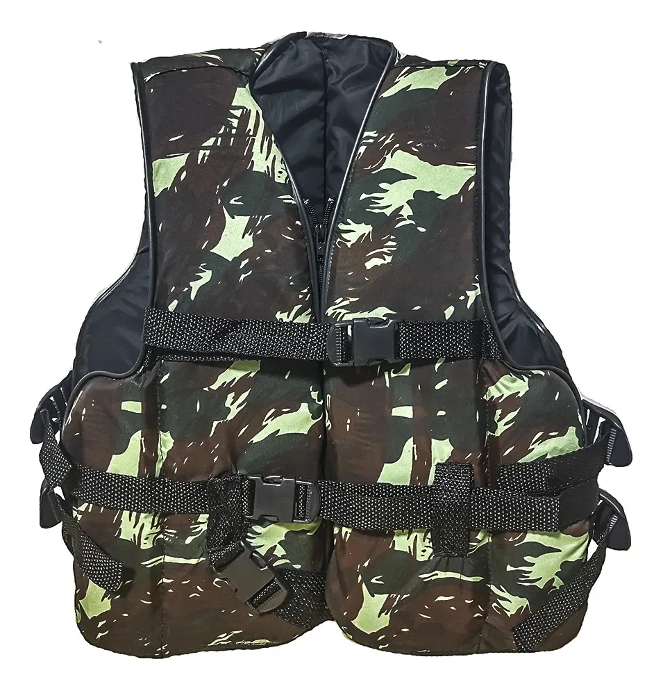 Colete Auxiliar Flutuação Salva-vidas Camuflado 40kg Summer Verde-escuro 40kg