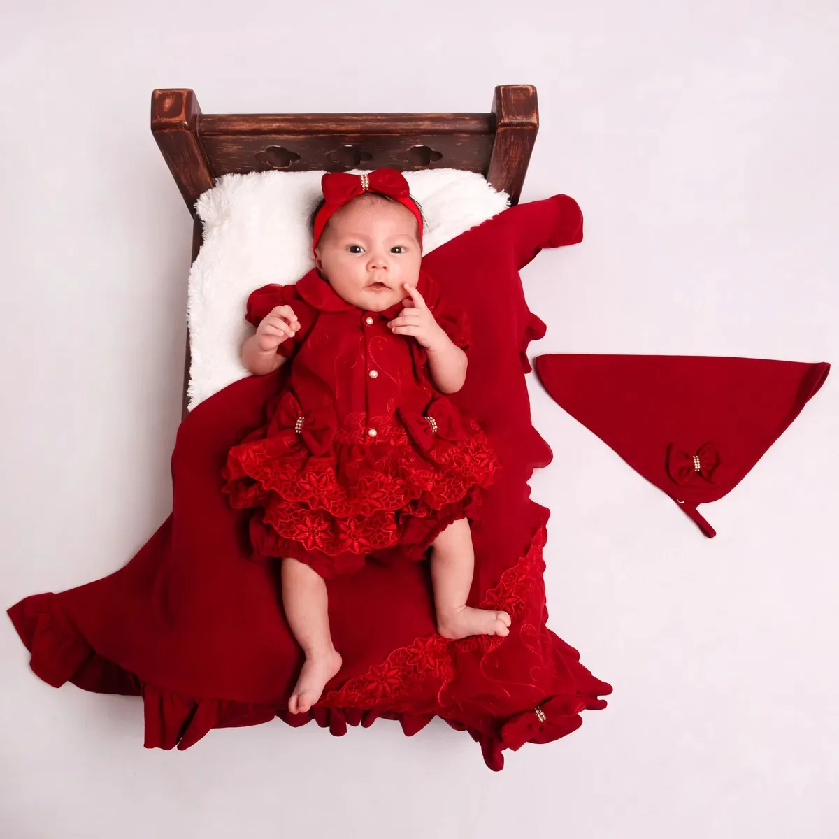 Asas De Anjo Macacão Bebê Marsala Un