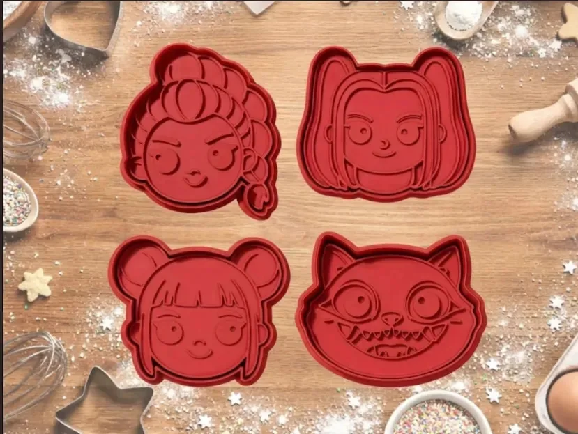 Cortador De Biscoitos Guerreiras Do Kpop Vermelho