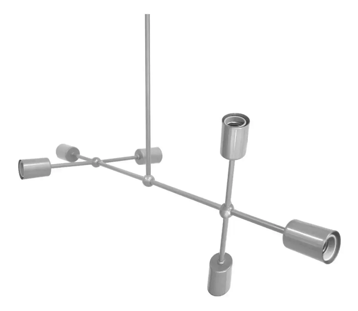 Lustre Pendente Sputnik Assimétrico Branco Para 6 Lâmpadas