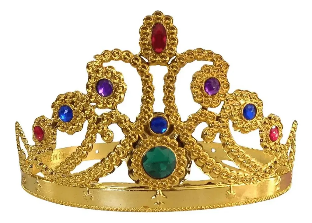 Coroa Rainha Ajustavel Dourada