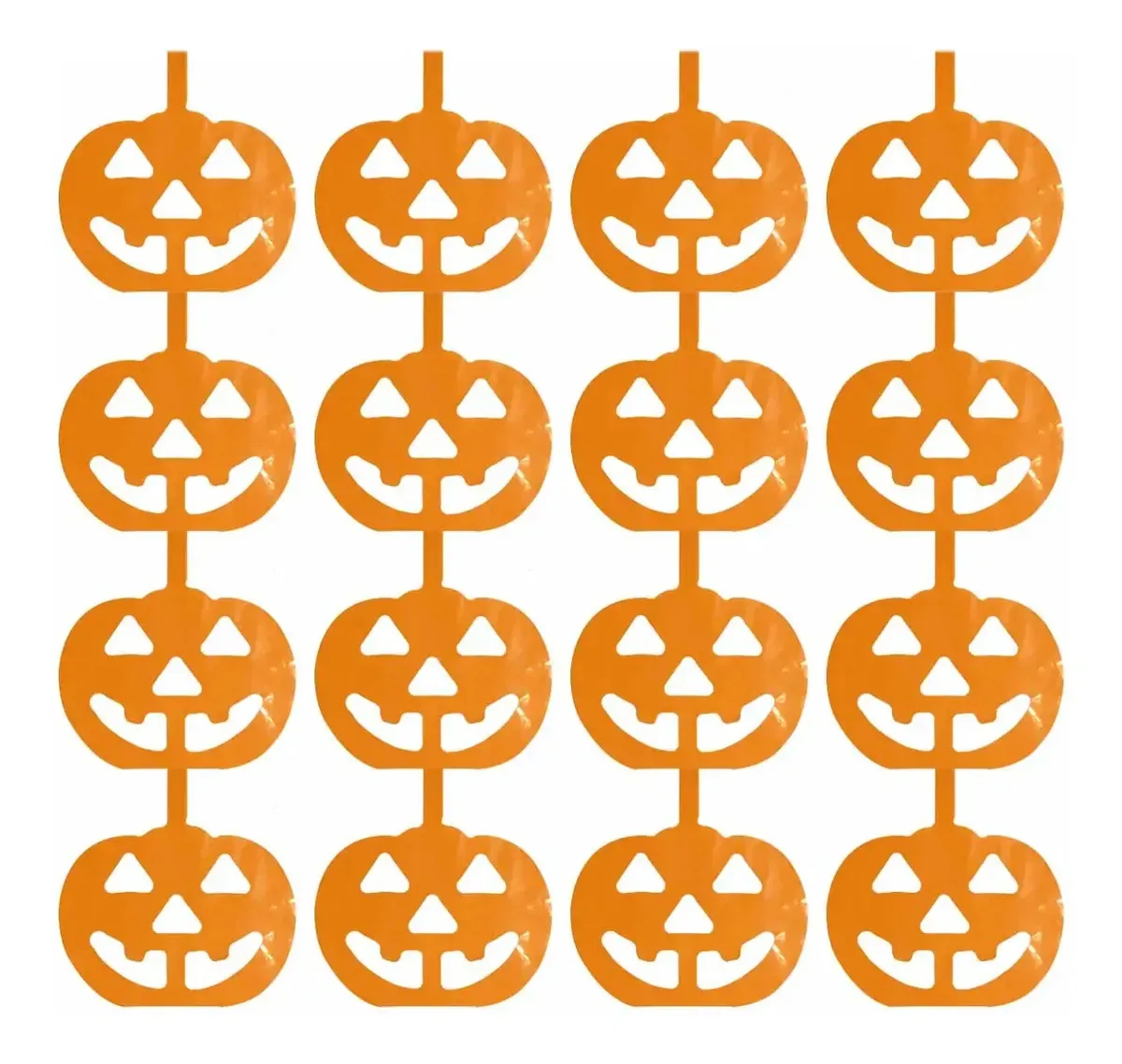 Cortina Halloween Abóbora Decoração Para Festas 100x200cm Laranja
