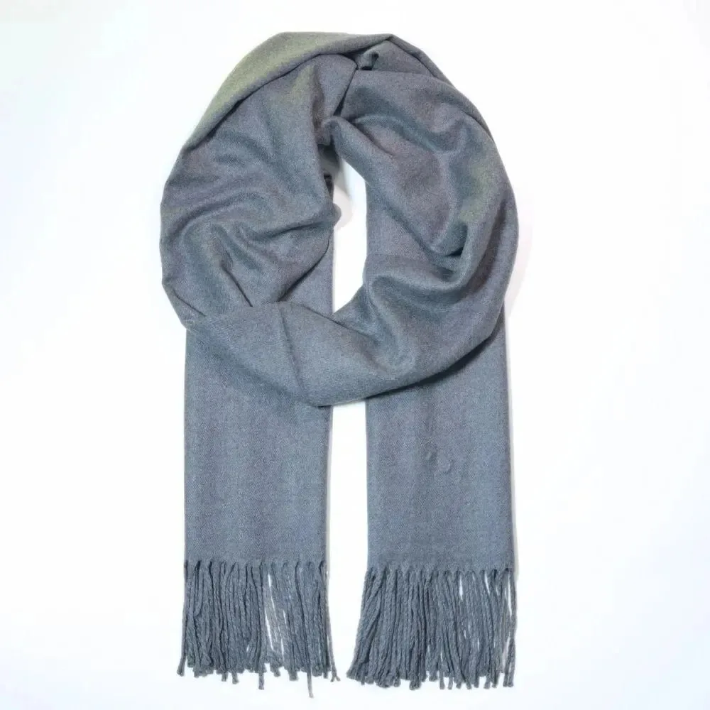 Lenço De Inverno Casual Cor Cinza