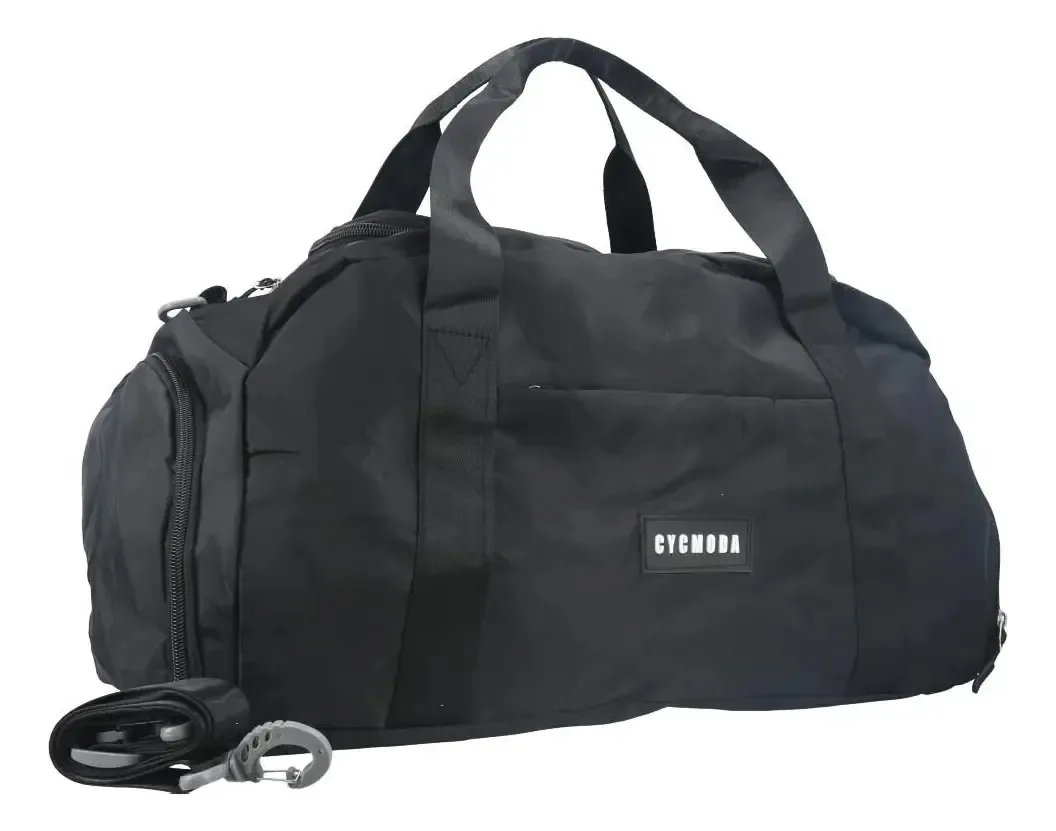 Bolsa Sacola De Viagem Ajustável Cor Preto