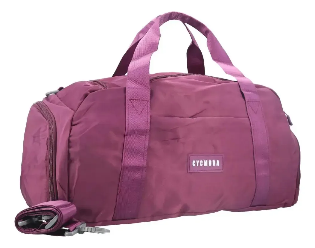 Bolsa Sacola De Viagem Ajustável Cor Roxo