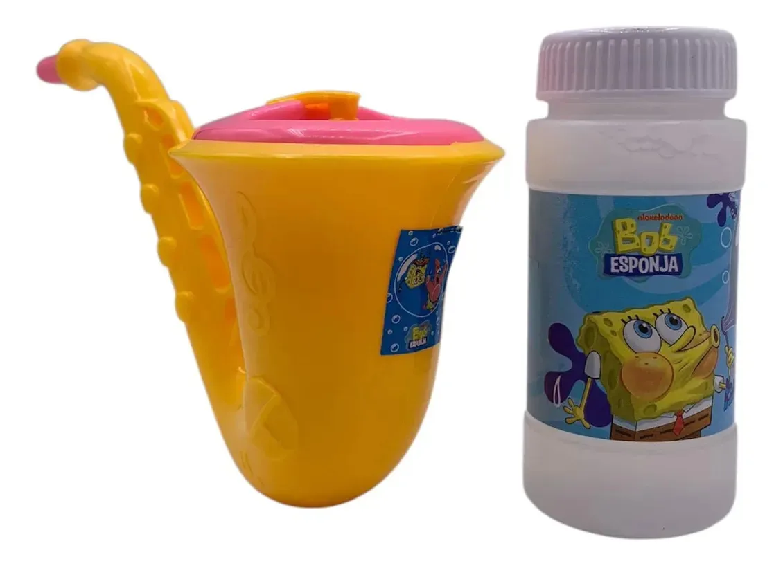 Brinquedo Lança Bolhas Saxofone Bob Esponja Royal Toys Amarelo