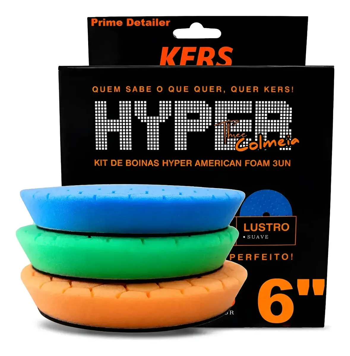Kit 3 Boinas Hyper 6 Polegadas Kers Azul, Verde E Laranja