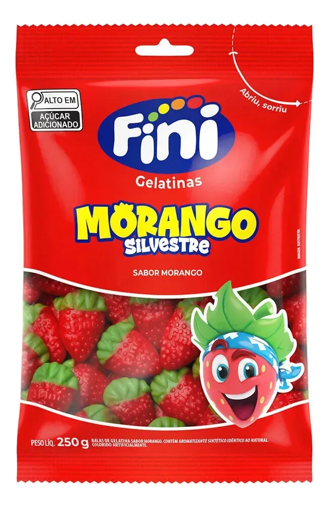 Bala Fini Morango Silvestre 250g