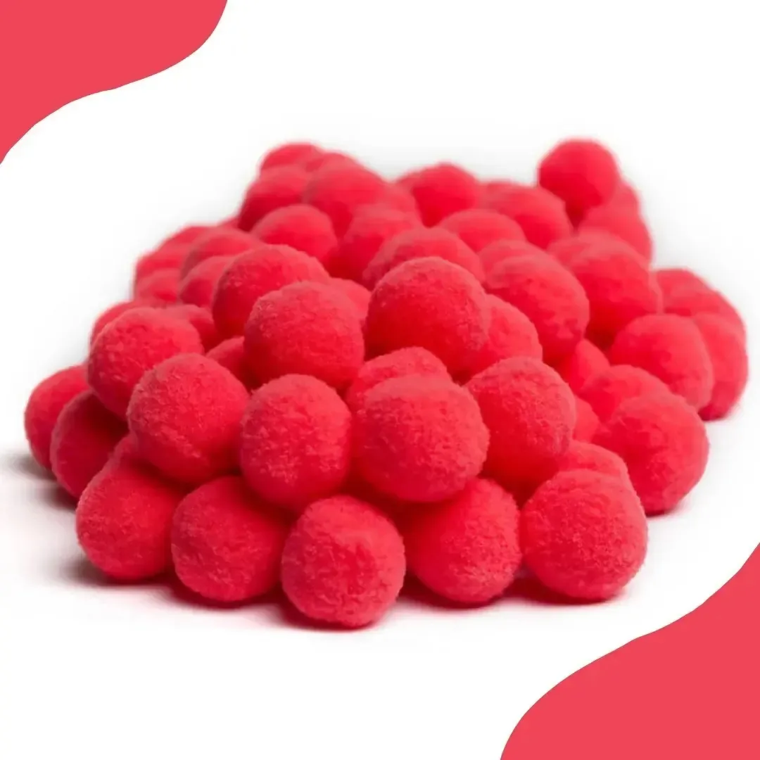 Pompom Coral - 20 Mm - Pacote Com 100 Unidades - Nybc Coral