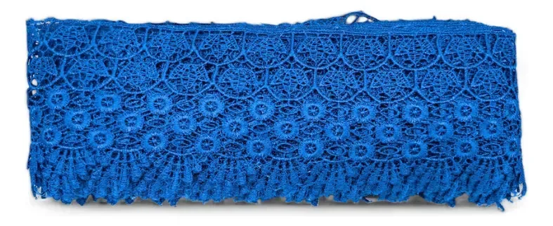 Renda Guipir Sa185 - Larg: 10,0cm - Rolo3,0 Mts Cores Azul