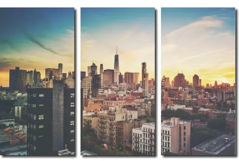 Quadro Decorativo De Edifícios Antigo