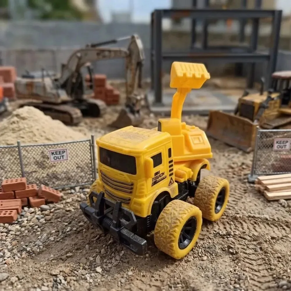 Caminhão de Construção Misaki Force Track Amarelo, Brinquedo com Fricção
