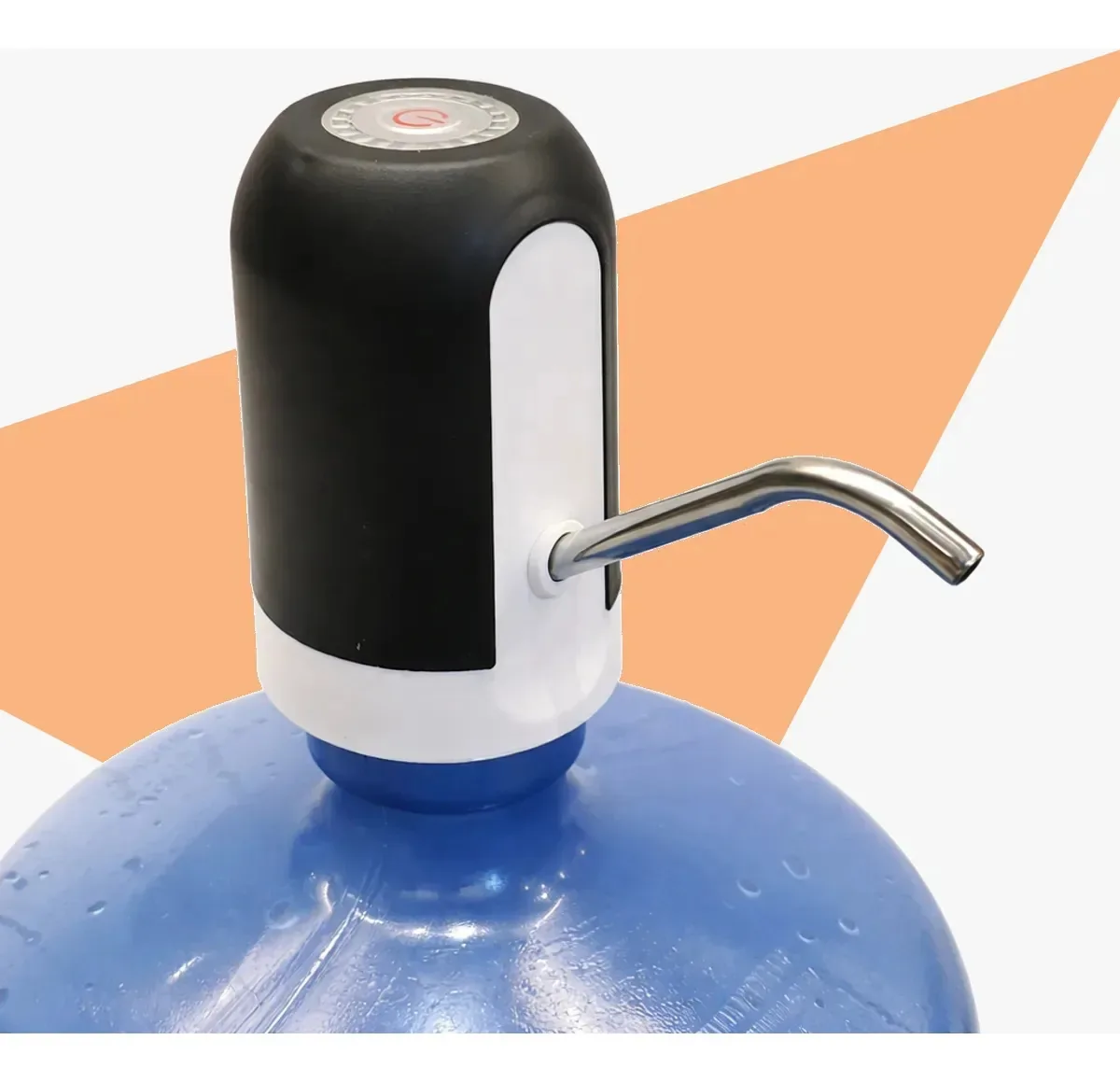 Bomba Elétrica Recarregável Usb Para Galão Garrafão De Água Preto