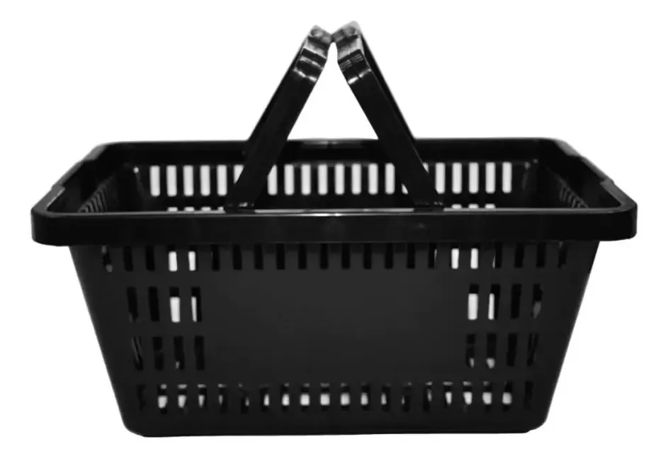 5 Cesta Cestinha De Compras Super Loja Cor Preto