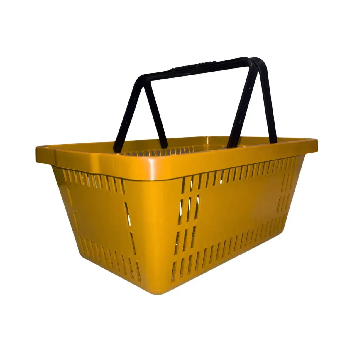 Kit 10 Mini Cestinha Cesta Plástica 7l De Compras Perfumaria Farmácia Amarelo