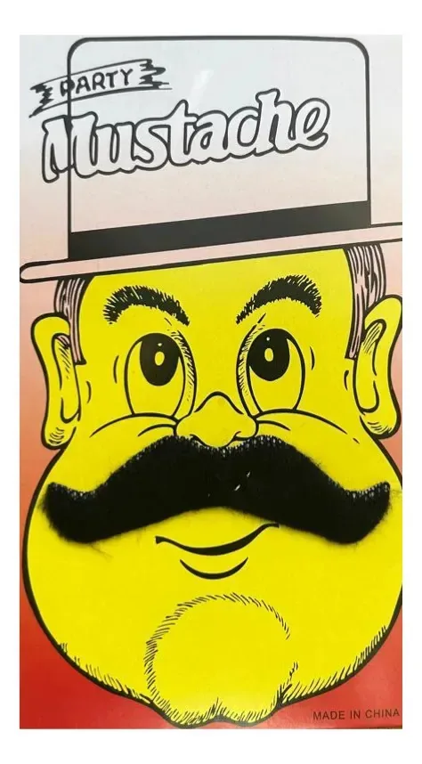 Bigode Gaudério Falso Postiço Auto Colante Festa Fantasia