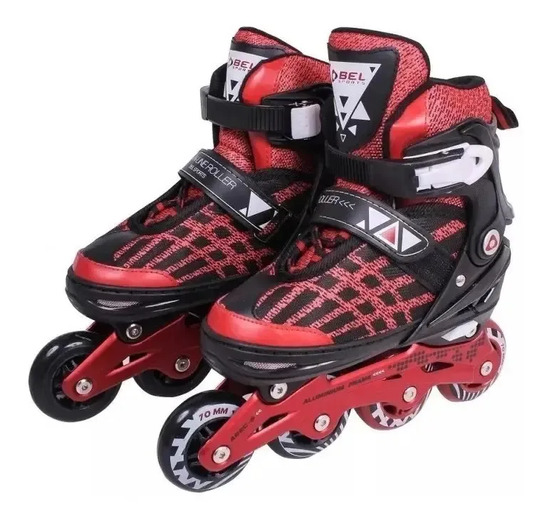 Patins Inline Rollers Top Premium Pro-aluminio Belfix Cor Vermelho Tamanho Dos Patins G ( 39-43 )