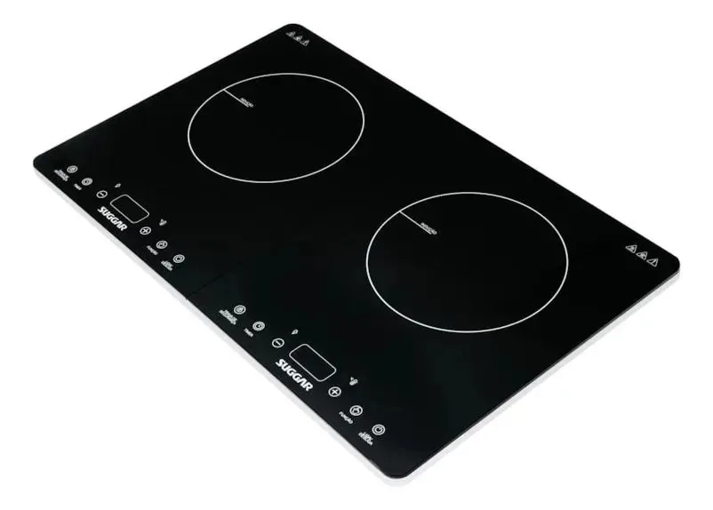 Cooktop Suggar Portátil de Indução com 2 Zonas, Preto