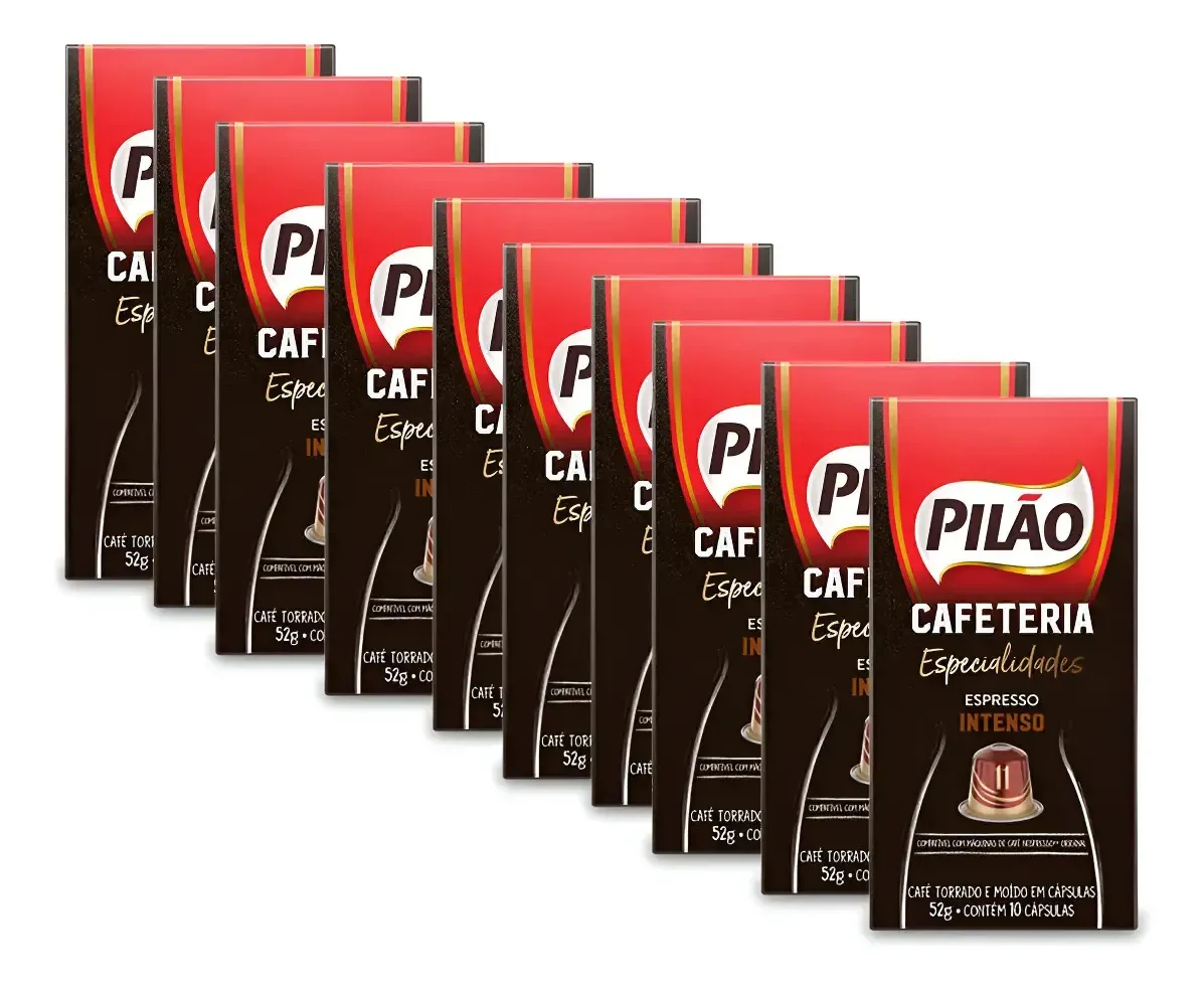 100 Cápsulas Café Pilão Nespresso Intenso Especialidades