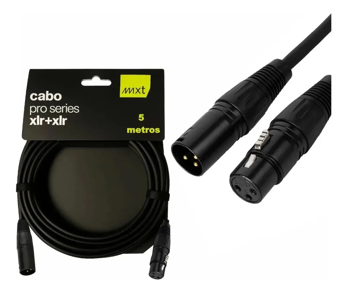 Cabo Xlr Audio Profissional Balanceado Estudio 5m Mxt Pro