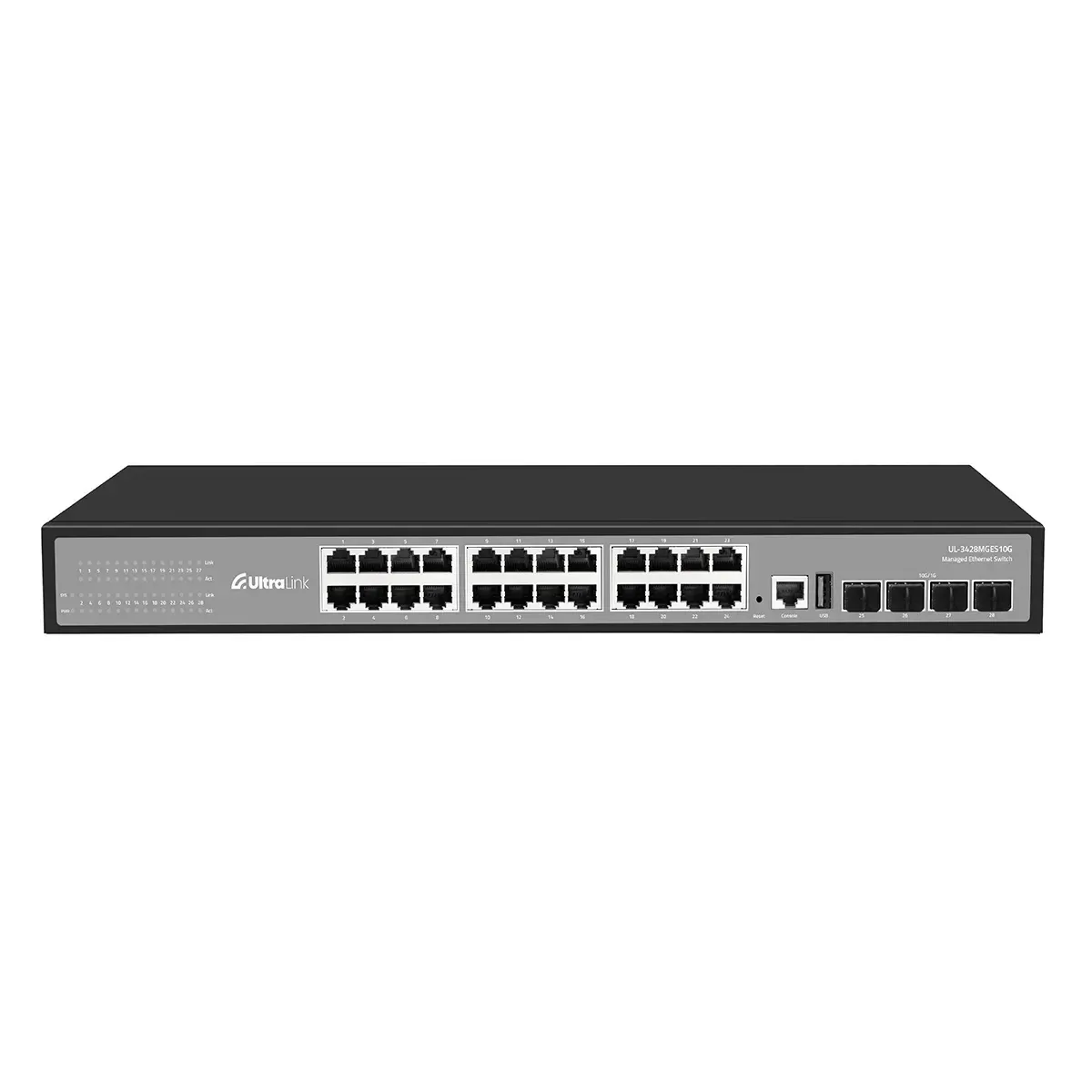 Switch Gerenciável Ultra Link Ul-3428mges10g 24p Gigabit L3