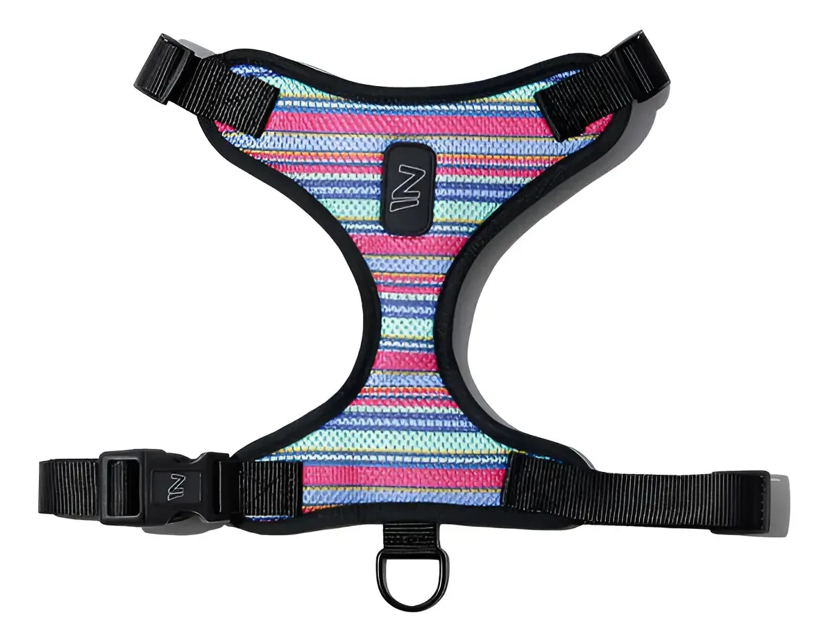 Peitoral Para Cachorro Vest Coat - Raios E Listras Zooghy Cor Preto Listras E Raios Tamanho Da Coleira P
