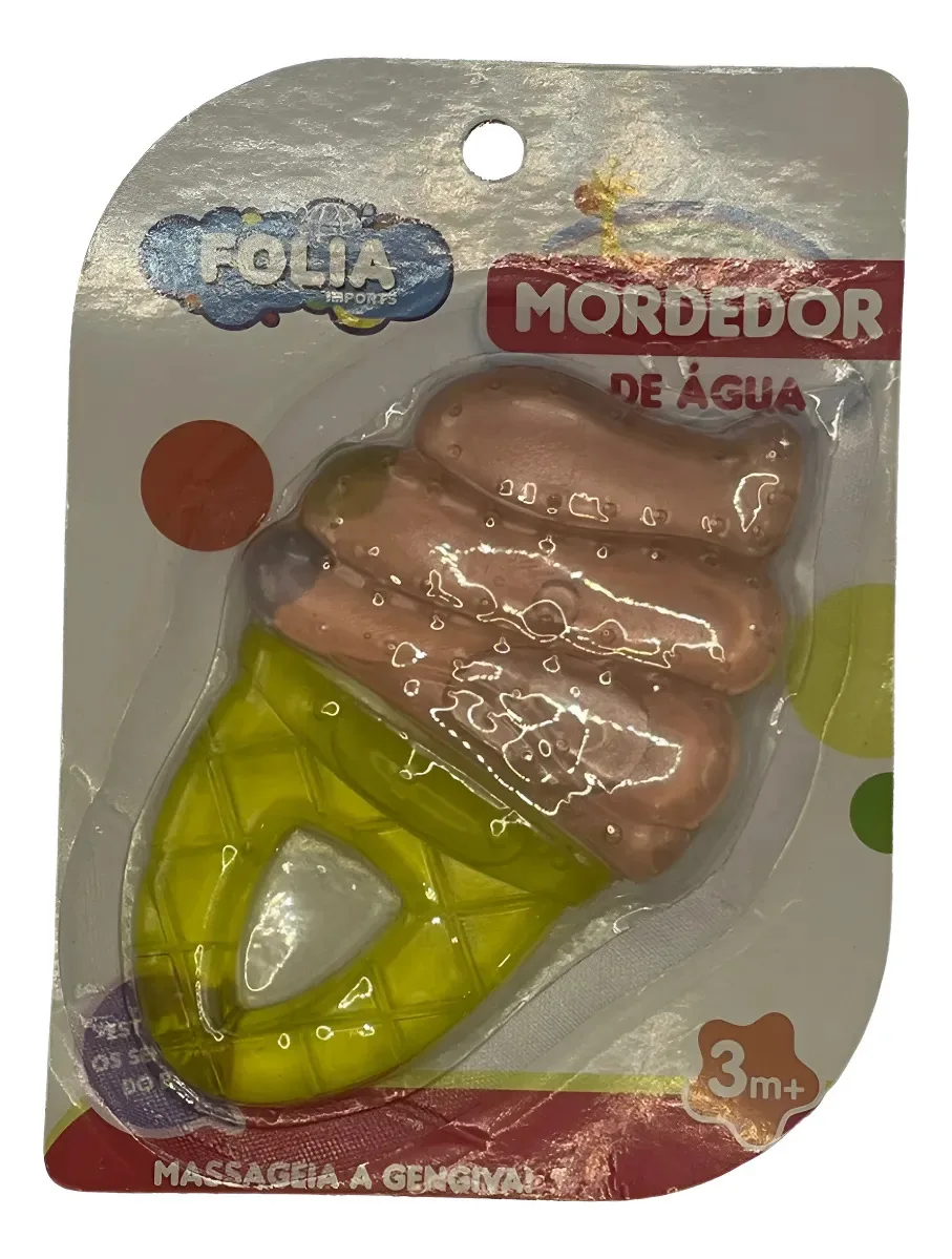 Mordedor De Água Sorvete Folia Imports Rosa Sorvete