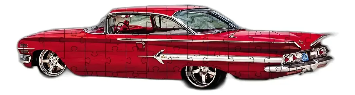 Kit 2 Quebra-cabeça Inclusivos Novos Carros Antigos 60 Peças