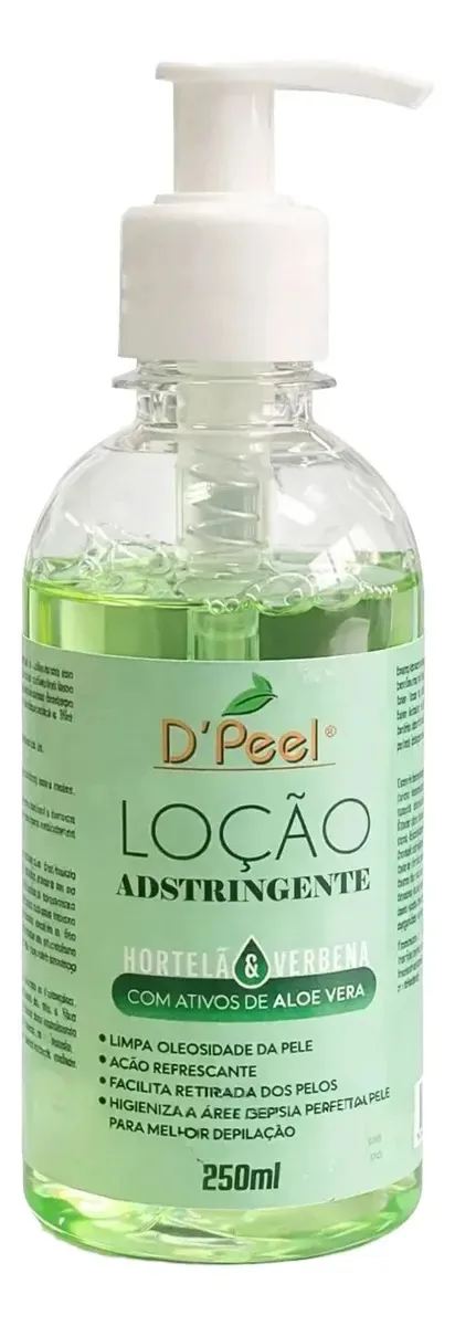 Loção Adstringente D'peel 250ml Pós Depilação Limpeza Pele Normal
