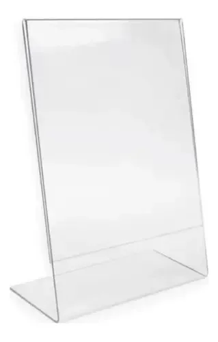 Expositor de Mesa em Acrílico A5 Vertical para Cardápio e QR Code