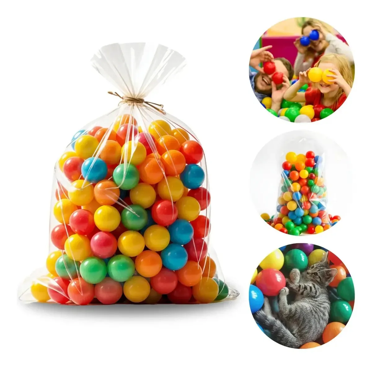 Pacote De 25 Bolinhas Coloridas Para Festa Infantil Colorido
